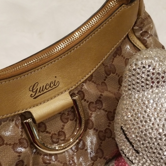 *MINT CONDITION* Gucci Crystal Hobo D Ring… - Picture 4 of 10